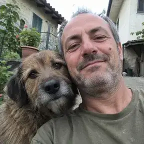 Ritratto di persona con il proprio cane